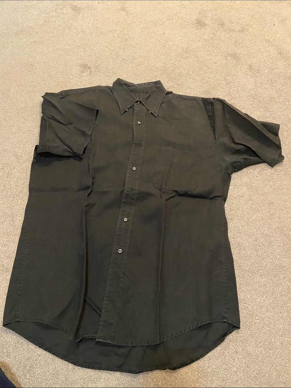 Jos. A. Bank Black Short-Sleeve Button-Down Shirt
